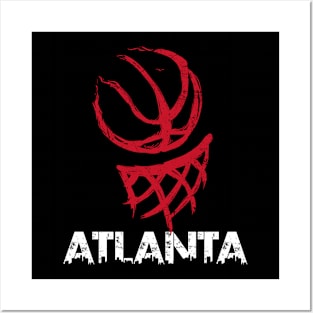 Vintage Atlanta Georgia B-Ball Basketball Game Fans Posters and Art